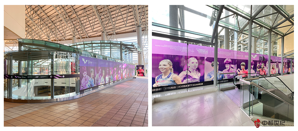 WTT澳門冠軍賽貓眼展位搭建由珠海中和世紀文化傳播有限公司制作